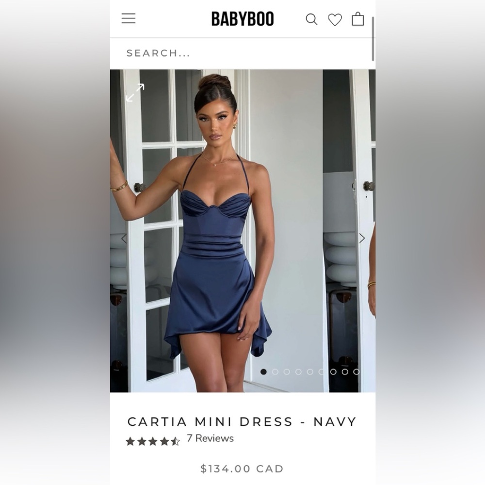 Navy Cartia Dress